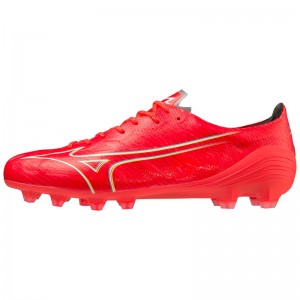 Mizuno Alpha Elite Fodboldstøvler Dame Koral Hvide | Danmark M6715FD