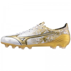 Mizuno Alpha Elite Fodboldstøvler Herre Hvide Guld | Danmark M4623LX