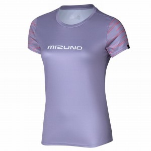 Mizuno Athletics Grafisk Tee T Shirts Dame Lilla | Danmark M5684RC