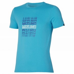 Mizuno Athletics Mizuno Tee T Shirts Herre Blå | Danmark M4529GB