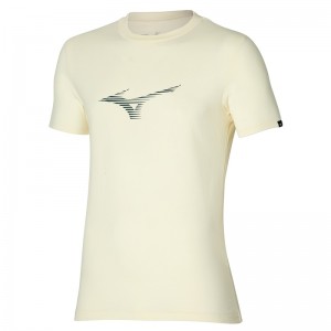 Mizuno Athletics RB Tee T Shirts Herre Gul | Danmark M8576NP