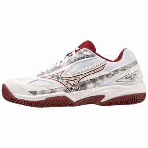 Mizuno Break Shot 4 CC Tennissko Dame Hvide Mørkerød | Danmark M2406CT