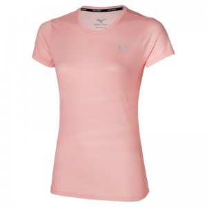 Mizuno Core Grafisk Tee T Shirts Dame Abrikos Lyserød | Danmark M5301JG