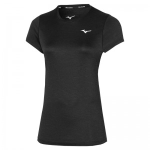 Mizuno Core Grafisk Tee T Shirts Dame Sort | Danmark M1490GZ