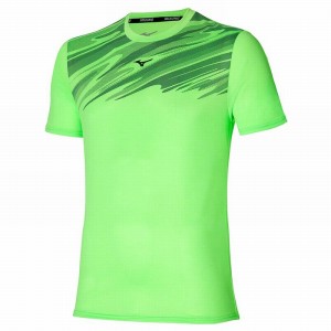 Mizuno Core Grafisk Tee T Shirts Herre Lysegrøn | Danmark M1439KR