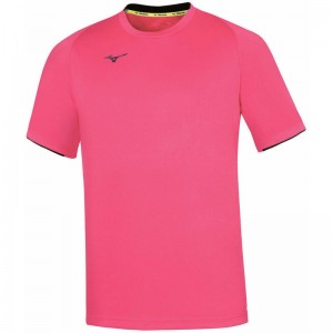 Mizuno Core SS Tee T Shirts Herre Lyserød Mørkeblå | Danmark M5491WS