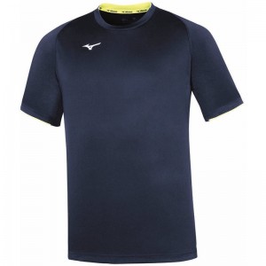 Mizuno Core SS Tee T Shirts Herre Mørkeblå Gul | Danmark M3416SN