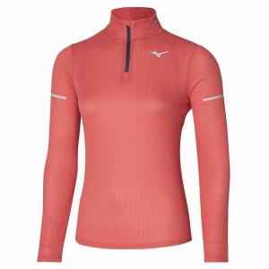 Mizuno Dryaeroflow LS HZ Toppe Dame Koral | Danmark M0129HO