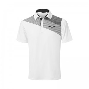 Mizuno Elite Fade Polo Herre Hvide | Danmark M7412SV