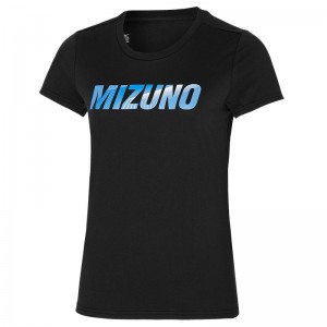 Mizuno Grafisk Tee T Shirts Dame Sort | Danmark M9304FR