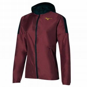 Mizuno Hoody Jakker Dame Mørkerød | Danmark M1307GY