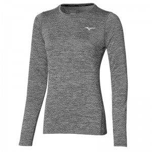 Mizuno Impulse Core LS Tee T Shirts Dame Grå | Danmark M0459KP