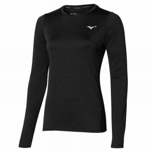 Mizuno Impulse Core LS Tee T Shirts Dame Sort | Danmark M4581KO