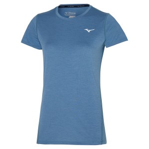 Mizuno Impulse Core Tee T Shirts Dame Dyb Blå | Danmark M5013AP