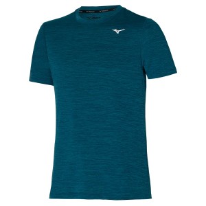 Mizuno Impulse Core Tee T Shirts Herre Blå | Danmark M5479AD