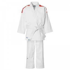 Mizuno Kodomo Plus Belt Set Ju-jitsu Gis Dame Rød | Danmark M6182FN