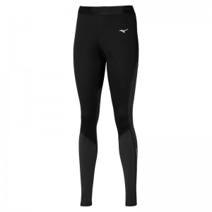 Mizuno Merino Uld Long Tights Dame Sort | Danmark M5374ES