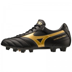 Mizuno Morelia II Pro Fodboldstøvler Herre Sort Guld | Danmark M0578FE