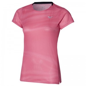 Mizuno Premium Aero Tee T Shirts Dame Lyserød | Danmark M7405MS