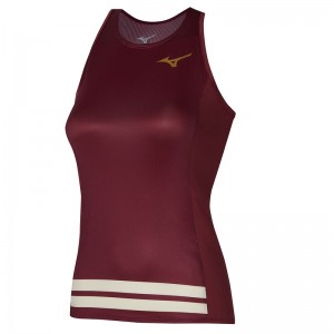 Mizuno Printed Tank Tank Top Dame Mørkerød | Danmark M3709HS