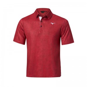 Mizuno QD Hazard Polo Herre Rød | Danmark M4876FJ