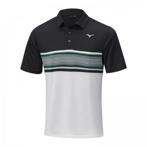 Mizuno Quick Dry Oceanic Polo Herre Sort | Danmark M7254WD