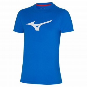 Mizuno Rb Logo Tee T Shirts Herre Blå | Danmark M6230ZU