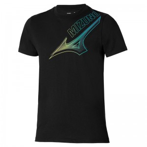 Mizuno Release Grafisk Tee T Shirts Herre Sort | Danmark M0269LU