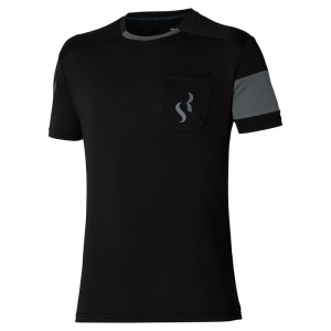 Mizuno Sergio Ramos Casual Tee T Shirts Dame Sort | Danmark M0185TV