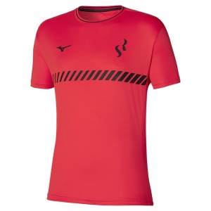 Mizuno Sergio Ramos Trænings Tee T Shirts Dame Rød | Danmark M5731SH