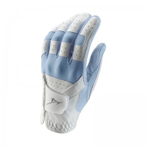 Mizuno Stretch Glove Ladies Left Hand Handsker Dame Hvide Blå | Danmark M7031RL