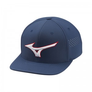 Mizuno Tour Flade Snapback Hat Herre Mørkeblå | Danmark M1634MV