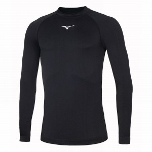 Mizuno Uni Core LS Underlayer Toppe Herre Sort | Danmark M3125FD