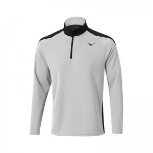 Mizuno Vinter Breeze 1/4 Zip Toppe Herre Grå | Danmark M7285VL