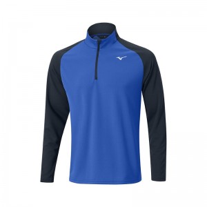 Mizuno Vinter Breeze Bloc 1/4 Zip Toppe Herre Blå | Danmark M9635KW