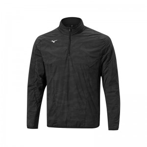 Mizuno Vinter Stretch 1/4 Zip Toppe Herre Sort | Danmark M7958NE