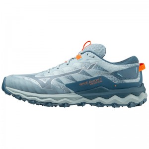 Mizuno Wave Daichi 7 Trail Løbesko Herre Blå Lyseorange | Danmark M2163QS