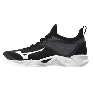 Mizuno Wave Dimension Volleyballsko Dame Sort Hvide | Danmark M1764GZ