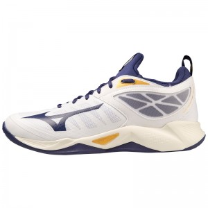 Mizuno Wave Dimension Volleyballsko Herre Hvide Guld | Danmark M6928HU