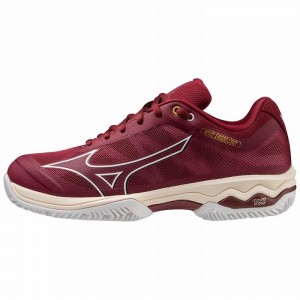 Mizuno Wave Exceed Light CC Tennissko Dame Mørkerød Hvide | Danmark M8063TQ