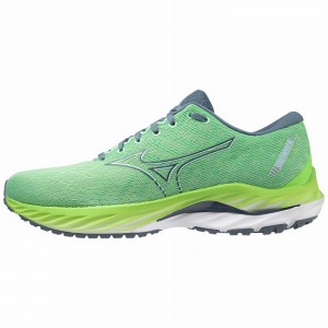 Mizuno Wave Inspire 19 Løbesko Herre Blå Grøn | Danmark M7043OB