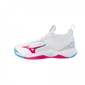 Mizuno Wave Momentum 2 Volleyballsko Dame Hvide Lyserød | Danmark M3210WF