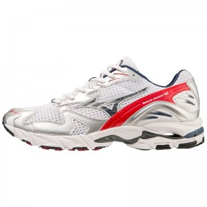 Mizuno Wave Rider 10 Sneakers Dame Hvide Blå Rød | Danmark M3251NU