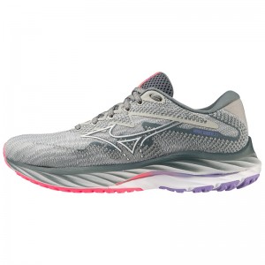 Mizuno Wave Rider 27 Løbesko Dame Blå Hvide Lyserød | Danmark M2395QR