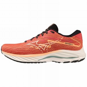 Mizuno Wave Rider 27 Løbesko Herre Koral Hvide | Danmark M6129VA