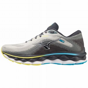 Mizuno Wave Sky 7 Løbesko Herre Blå Hvide | Danmark M0439VO