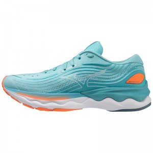 Mizuno Wave Skyrise 4 Løbesko Dame Brune Hvide Lyseorange | Danmark M9071YO