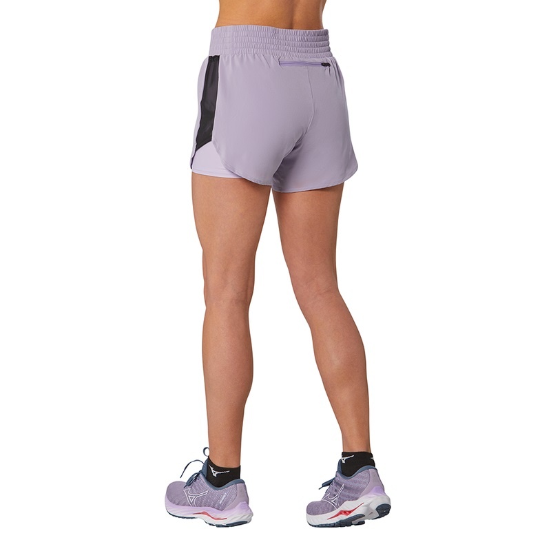 Mizuno 2in1 4.5 Shorts Dame Lilla | Danmark M4571HN