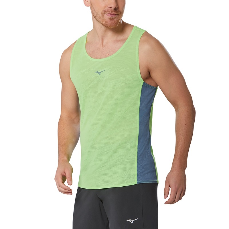 Mizuno Aero Tank Tank Top Herre Lysegrøn | Danmark M6419MD