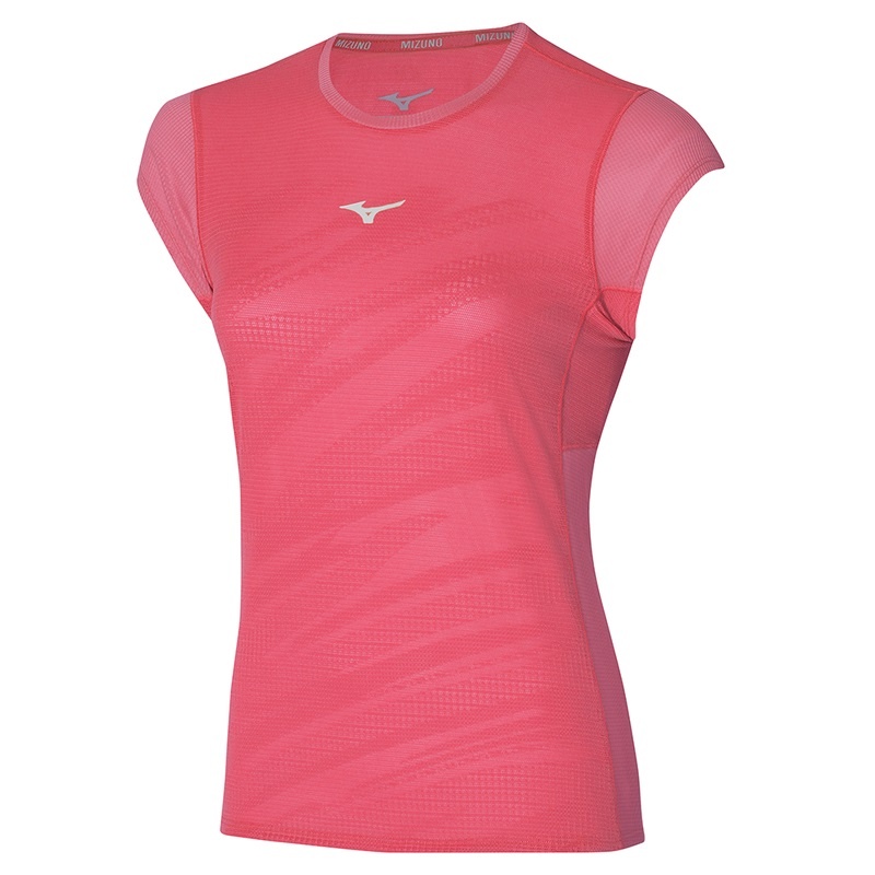 Mizuno Aero Tee T Shirts Dame Koral | Danmark M6475BA